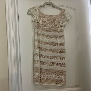 BCBG Renata white lace dress size 0